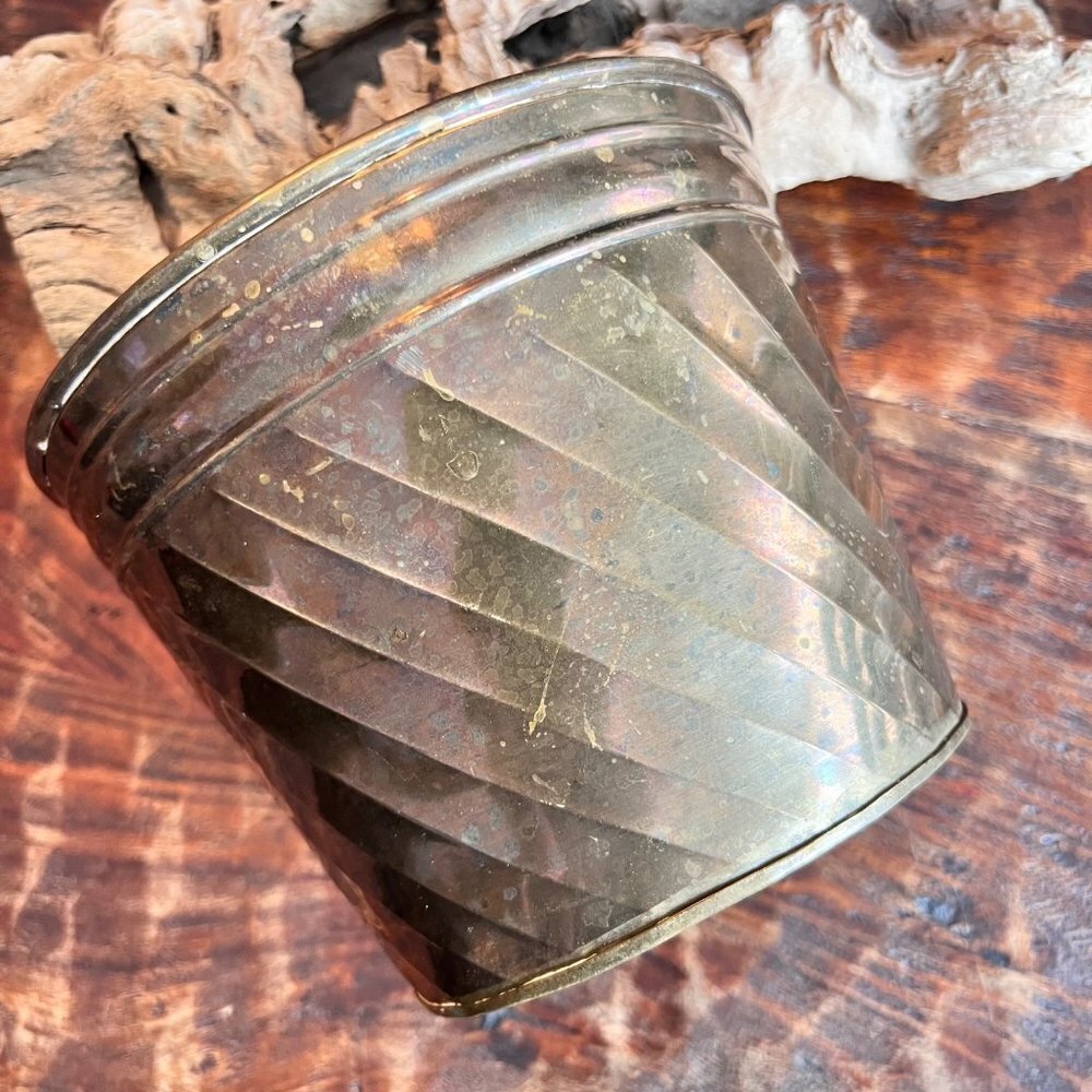 Vintage Brass Plant Pot Cover